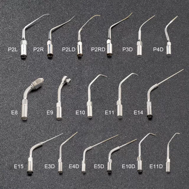 63 Type Dental Ultrasonic Scaler Scaling Endo Perio Tip Fit EMS Woodpecker P E