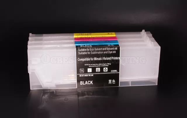 Cartucho de tinta recargable 5 piezas (K C Y 2M) ECO-SOL MAX para Roland BN-20