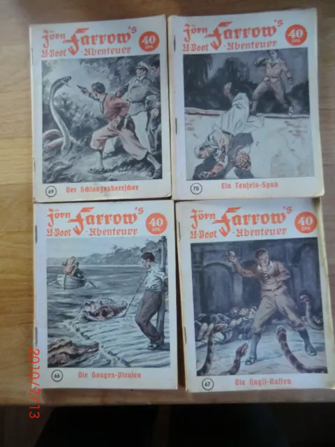 Jörn Farrow's U-Boot-Abenteuer 10 Hefte ab der Nr. 14  Nachkriegsausgabe 2