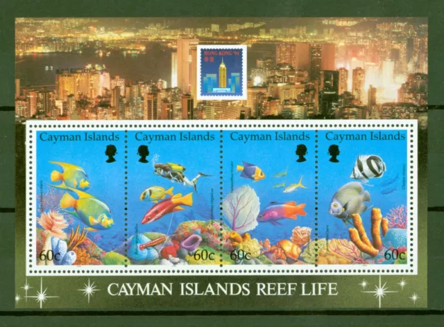 Kaiman Cayman Islands 1994 - Fische Kaiserfische Korallenriff - Block 18 **