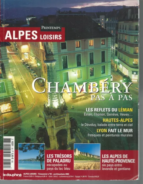 ALPES LOISIRS n° 39.CHAMBERY, PALADRU, LEMAN, HTES ALPES... BB12