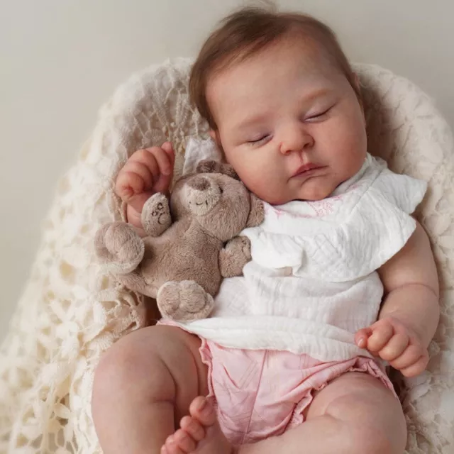 49cm/19in Newborn Cloth Body Real Sleeping Kids Reborn Baby Dolls Gift Lifelike