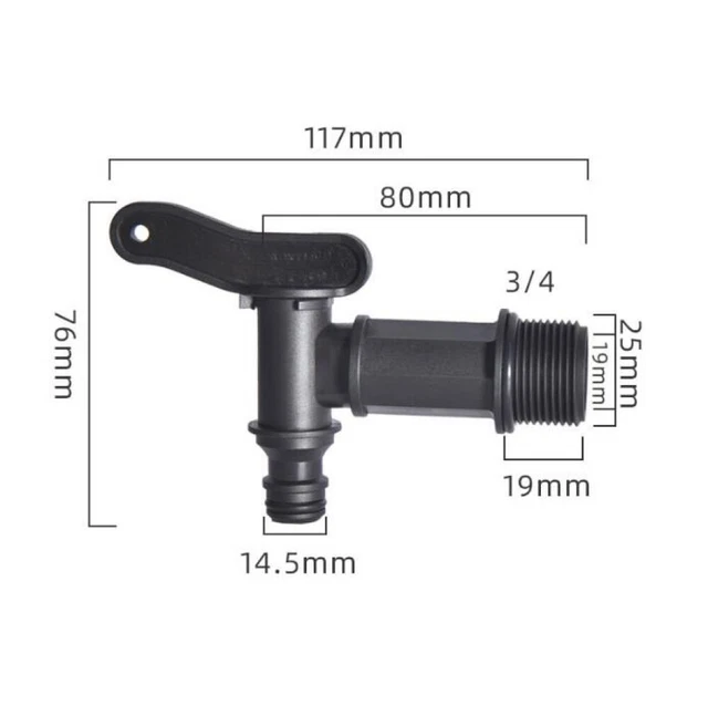 FRESH WASTE WATER Tank Drain Tap For Motorhome Caravan Campervan Boat