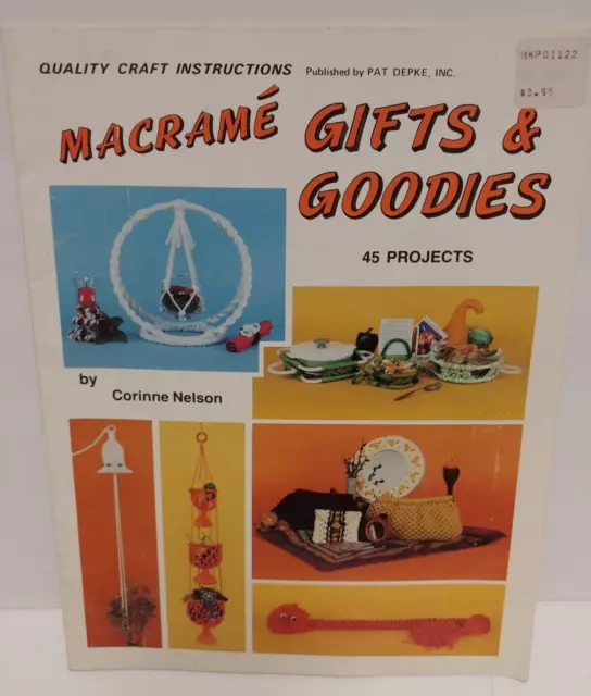Macrame regalos y golosinas revista de artesanía manual de instrucciones 1981 decoración boho