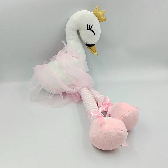 Doudou peluche cygne blanc rose tutu ATMOSPHERA - 31596