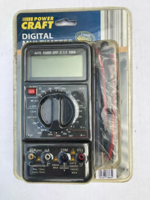 Powercraft digital multimeter NOS in original packaging