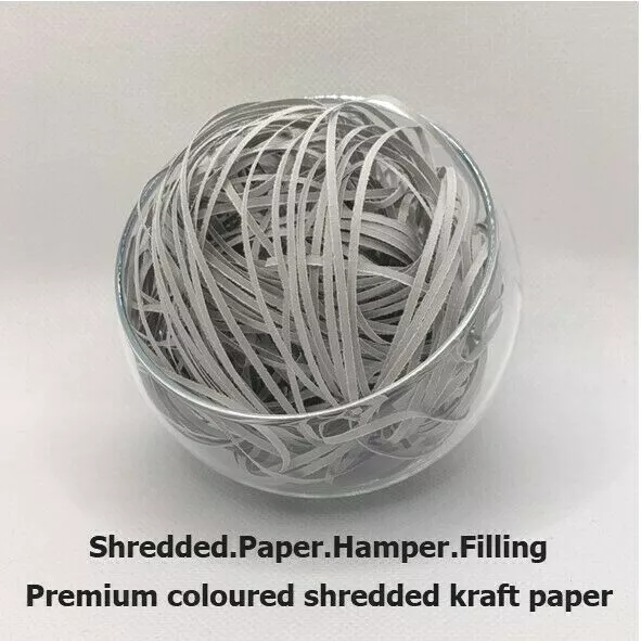 Grey Shredded Kraft Paper Hamper Filling Packaging Gift Box Multi Weights