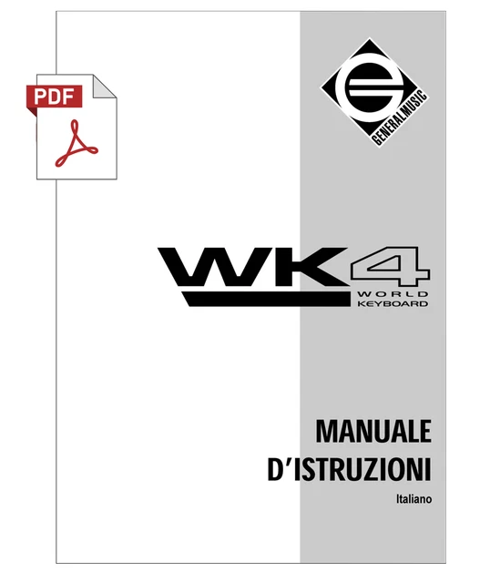 GEM WK4 MANUALE Istruzioni Uso in ITALIANO *PDF file* incl ...