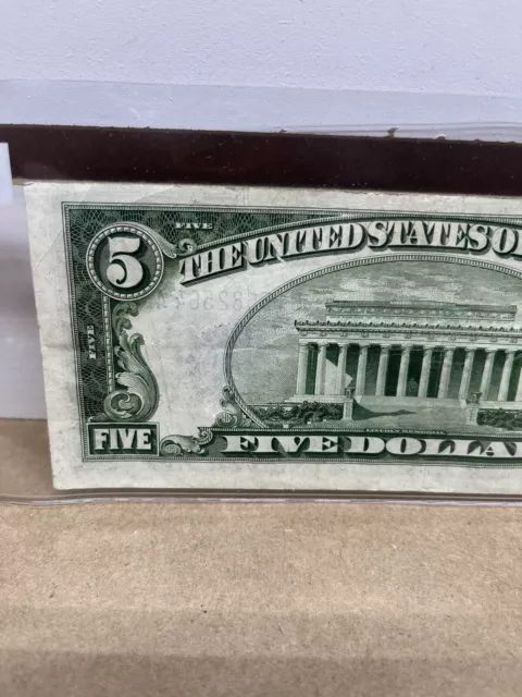1934D US 5 Five Dollar Bill Silver Certificate Blue Seal Collector Note 1934 D 4