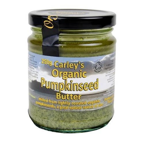 Burro di semi di zucca biologico Carley macinato da vegano leggermente tostato - 250 g x 2