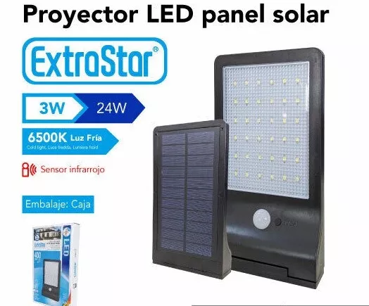 LED Exterior Solar Energía Foco Lámpara Pared Paisaje Jardín Patio Luz Blanca