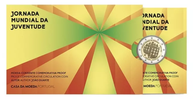 PORTUGAL  2 Euros Commemorative 2023  Journée Mondiale de la Jeunesse PROOF BE