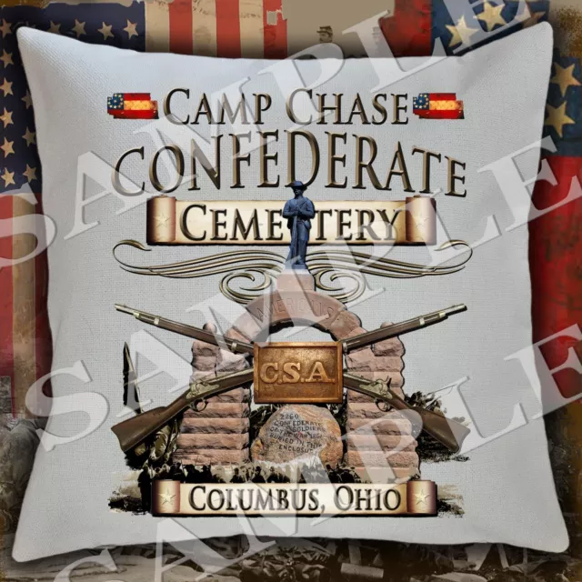 Camp Chase Confederate Cemetery American Civil War themed pillow sham/covering