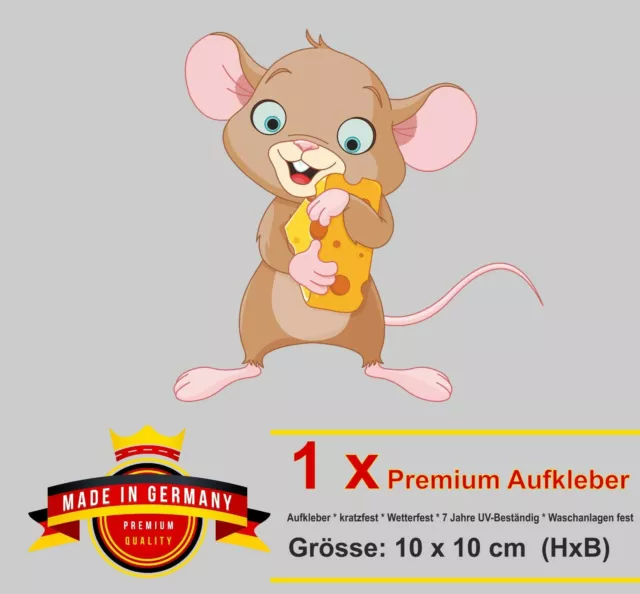 DRÔLE AUTOCOLLANT VOITURE souris bébé avec fromage dessin animé amusant gag  moto autocollant EUR 3,45 - PicClick FR