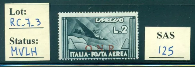 RC_7_3. ITALIA. GUARDIA NAZIONALE REPUBBLICANA. air mail stamp.  MLH.