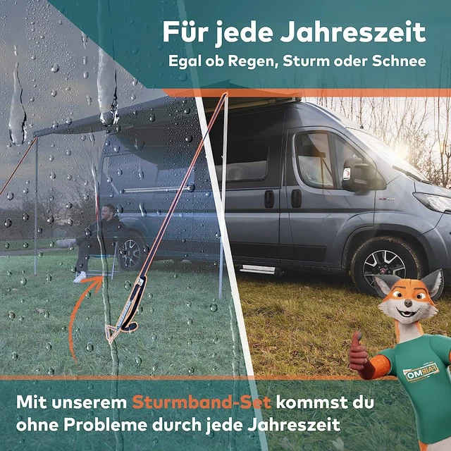 Magicbox Sturmband Markisen Set Für Thule & Fiamma - Sturmsicherung Komplett