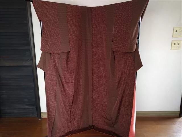 Women's Kimono Komon Kagome Mon chasing pattern Retro Vintage Antique Japan