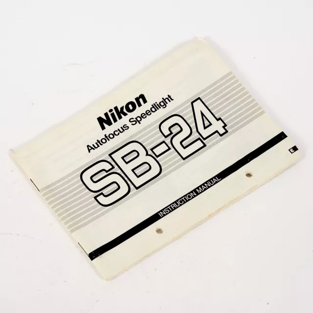 Nikon Autofocus Speedlight Sb-24  - Instruction Manual