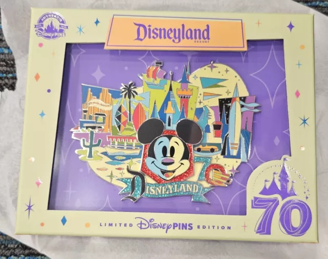 DISNEY D23 EXPO 2024 Disneyland 70th Anniversary Jumbo Pin Mickey Mouse