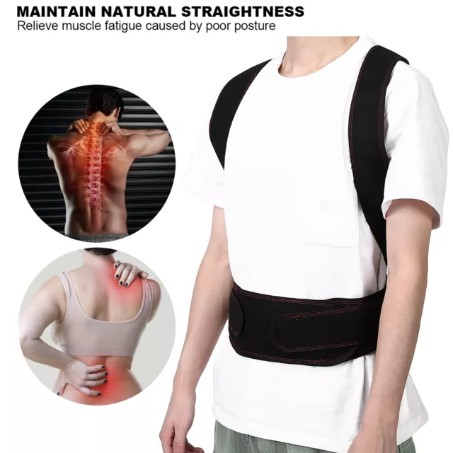 Unisex Adjustable Posture Corrector Brace Hunchback Correction Belt Back Spi SPG