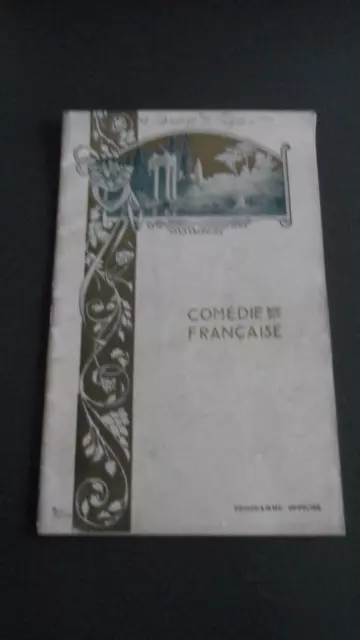 Programme Du Théâtre De La Comédie Française/3 Janvier 1914/Le Mariage De Figaro