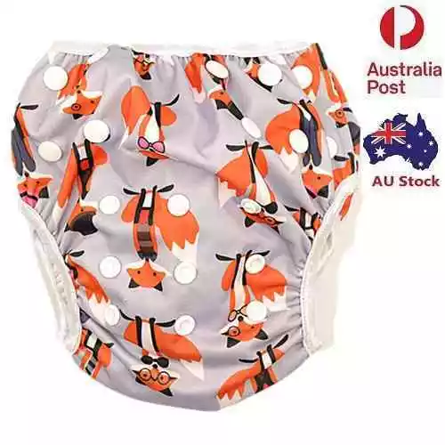 Washable Swim Nappy Baby Boyish Toddler Cover Diaper Pant Nappies Swimmers (S142
