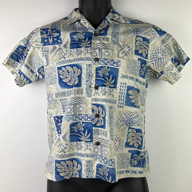 Vintage Hilo Hattier Made in Hawaii Short Sleeved Button Up Hawaiian Shirt Youth