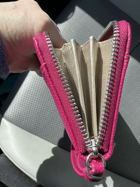 DANA BUCHMAN WOMEN'S Wallet PINK Wristlet Zip Around- Used $5.99 - PicClick