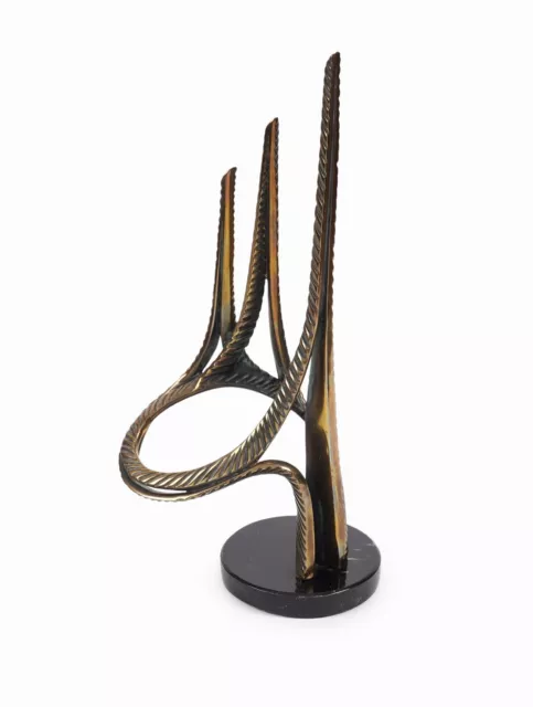 1988 Bob Bennett Bronze Sculpture Abstract Modernist Metal Vintage Mid Century