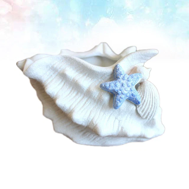 1PC Conch Design Pflanzer Keramik Sukkulenten Topf Bonsai Vorratsglas Sea Style