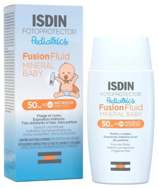 Isdin Fotoprotector Pediatría Fusión Líquido Mineral Bebé FPS50 50 ml