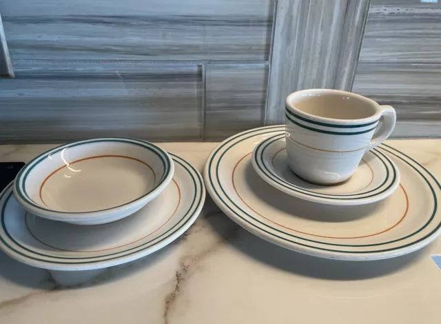 Southern Railway Railroad 5 Pc. Dining Car Buffalo China Set Piedmont Pattern