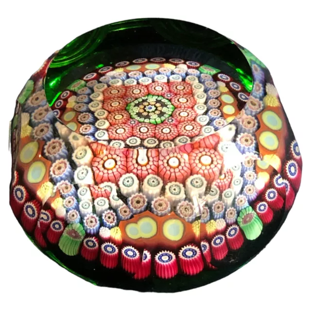 Perthshire Paperweight 1993 Ltd. Edition Faceted Complex Millefiori with Box