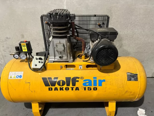 Wolf air ,240v air Compressor 150 litre tank, Fully working order
