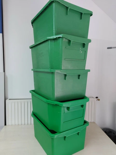 Auer Plastikbox 40x30x7,5 Cm – Stapelbare Lagerbox Mit Deckel, Campingbox Aus Deutschland