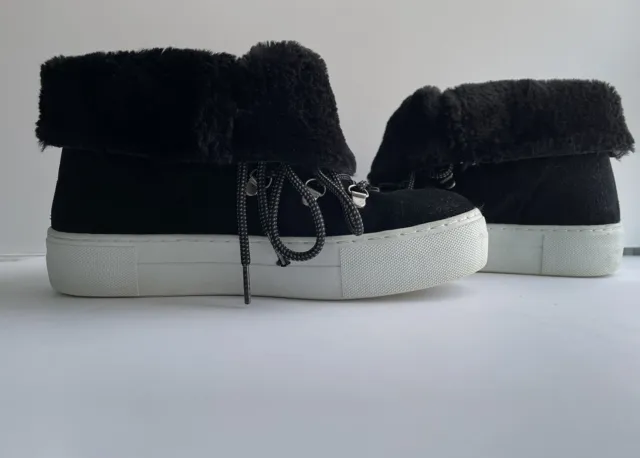 Skechers Street Memory Foam Womens  Boots, Black Suede Size 9