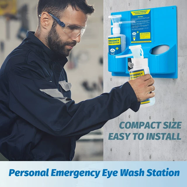 EYE WASH STATION Wall Mount Compact Emergency Eyewash Safety Kit