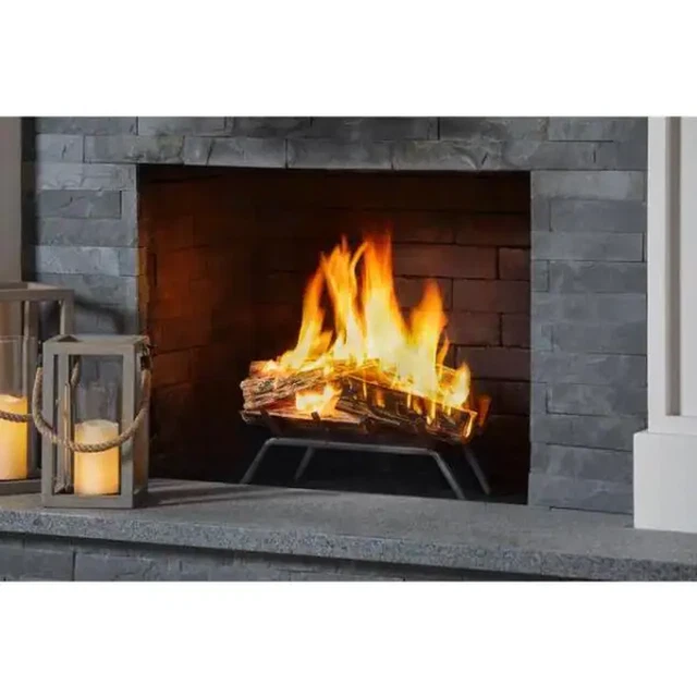 Fireplace Grate Solid Steel For Wood Burning Fireplaces Heavy Duty Accessory