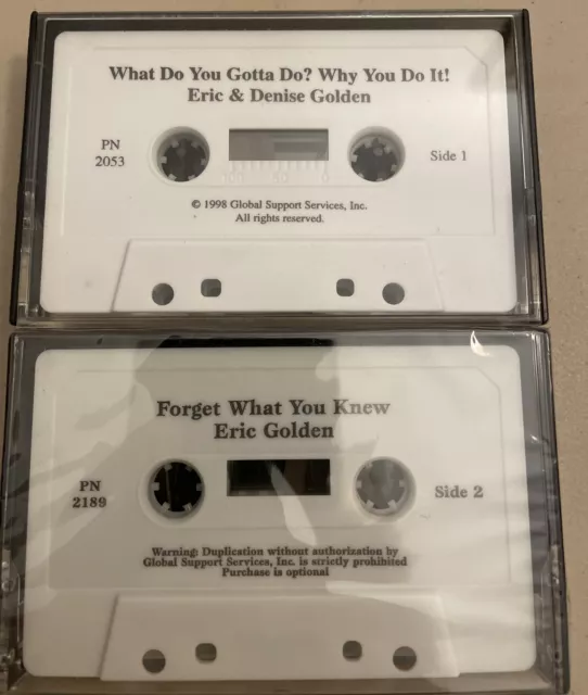 (2) Eric & Denise Golden • Amway Cassette Seminar Tapes • Forget What You Know +