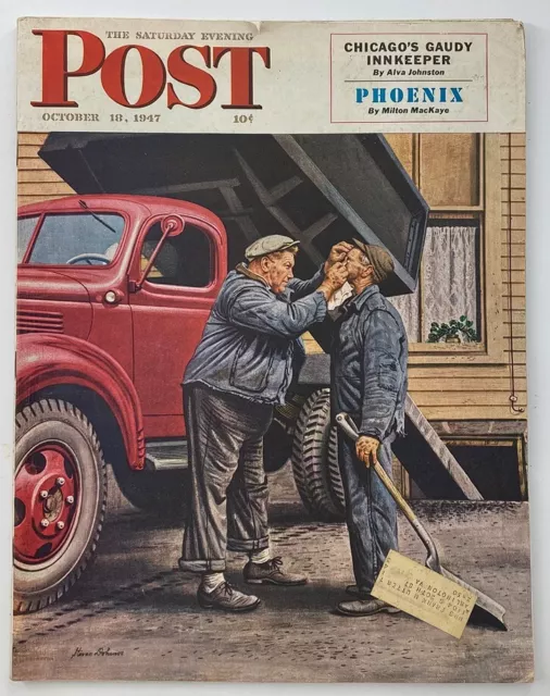 The Saturday Evening Post October 18 1947 A Coal Truck & Delivery by Stevan D.