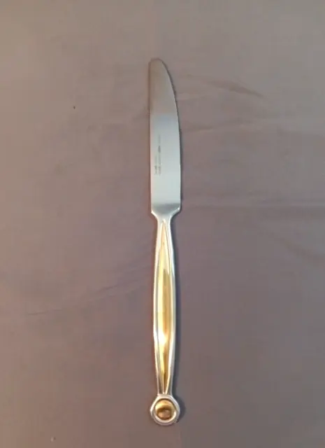 VERY RARE Sasaki Anelli Gold Dinner Knife by Mikel Bjornst Jerna Designs Korea