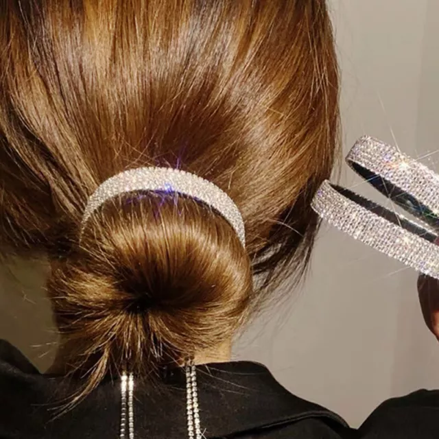 Épingle À Cheveux Élégante Avec Pompon En Strass Pour Femme Épingle À F