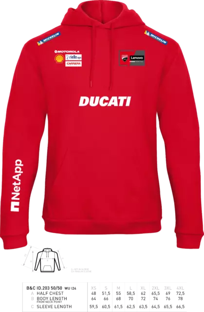 Felpa uomo fan moto ducati motogp stagione idea regalo bagnaia miller