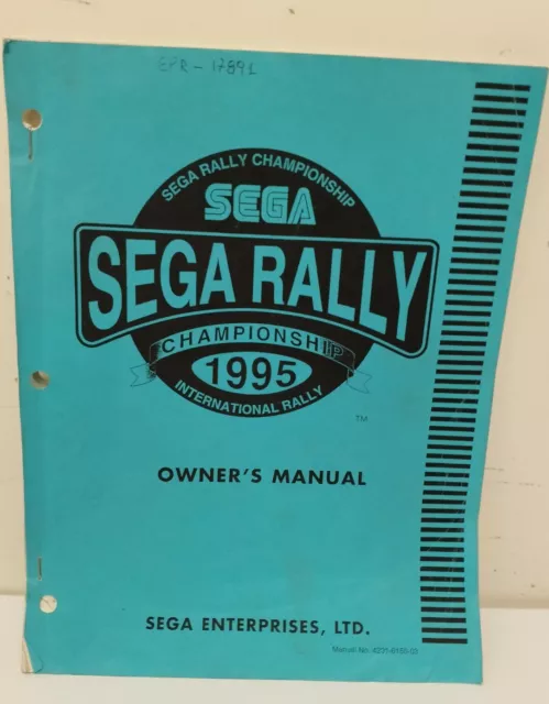 Sega RALLY 1995 OWNER'S MANUAL No: 4201-6150-03