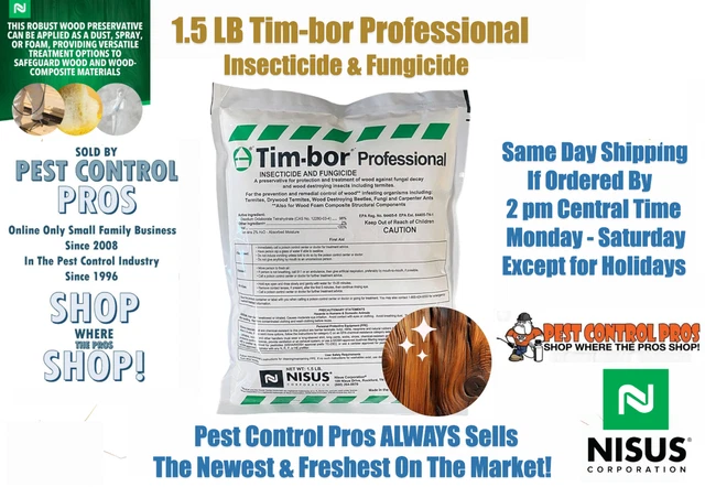 1.5 LB TIM-BOR Insecticide Fungicide Wood Preservative Timbor Pest ...