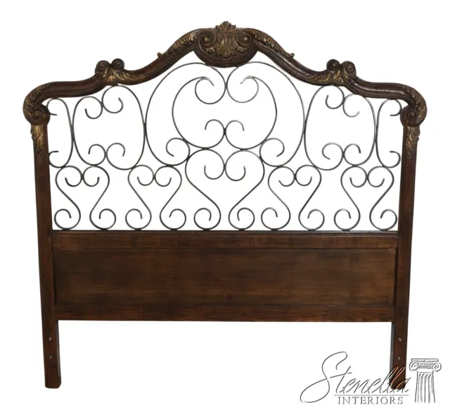 62090EC: Queen Size Continental Style Bed Headboard w. Iron