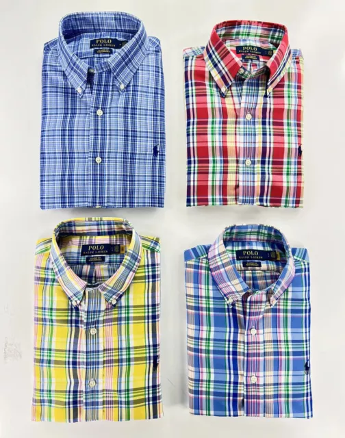 Polo Ralph Lauren Performance Oxford Coolmax Classic Fit Plaid $138 msrp NWOT