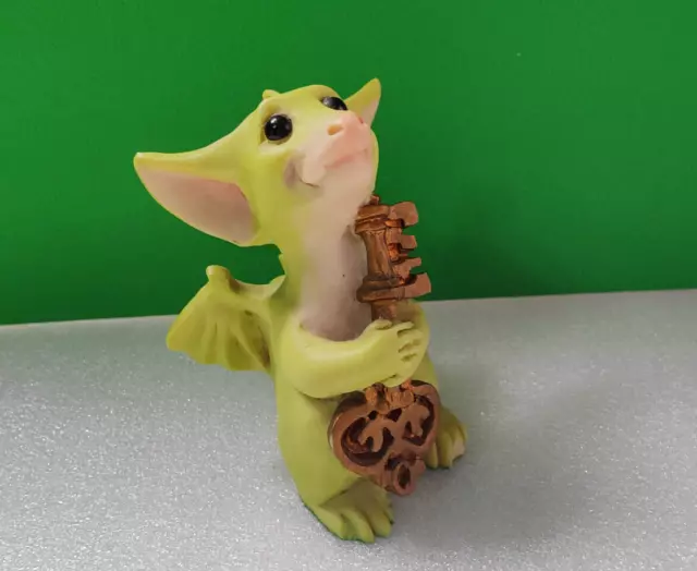 AS IS The Whimsical World of Pocket Dragons KEY TO MY HEART Figurine AS IS