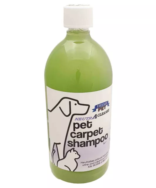 Champú para alfombras de mascotas 1 L botella aroma a eucalipto neutracleanse mascota fresca