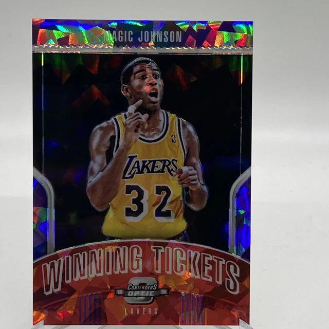 2018 Contenders Optic Winning Tickets Prizms Red Cracked Ice Magic Johnson HOF